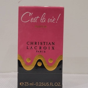 C&#39;est La Vie Christian Lacroix pure parfum 7,5 ml. Rare, vintage 1990 edition.