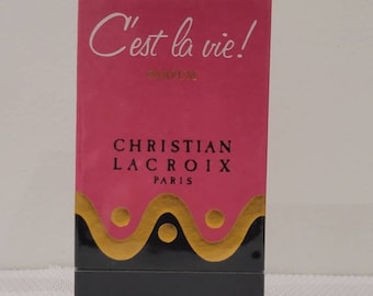 C'est La Vie Christian Lacroix pure parfum 7,5 ml. Rare, vintage 1990 edition.