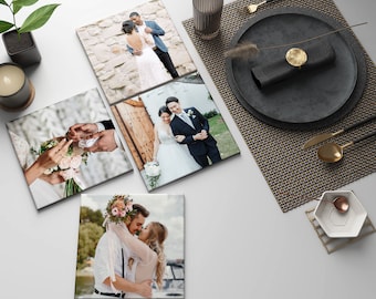 Custom Wedding Photo Gift | Engagement Photo Tile Coaster | Anniversary Tile Coaster | Personalized Tile Coaster | Custom Photo Tiles | Gift