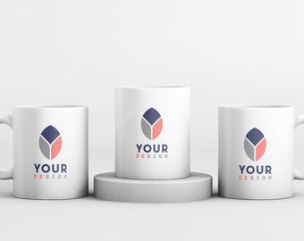 Personalized Ceramic Coffee Mug White | 11oz or 15oz Mugs | Add your own logo | Add your own image | Add your own Artwork| Promotional Cup