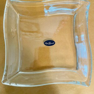 Luigi Bormioli Italy Crystal Clear Curved Sides Serving Plates, Set of 4!  ***SALE***