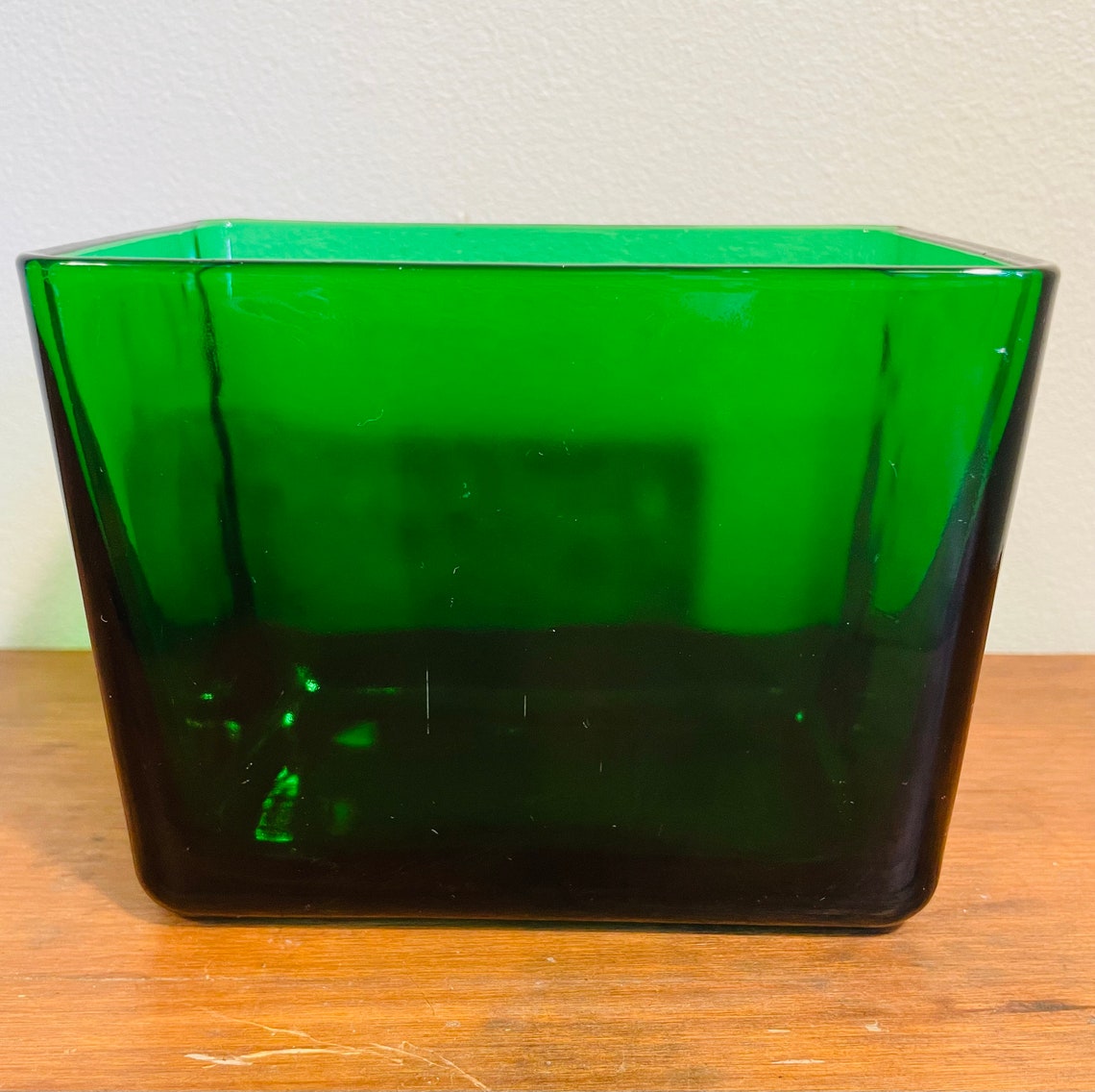Vintage NAPCO Green Glass Vase Planter SALE Etsy