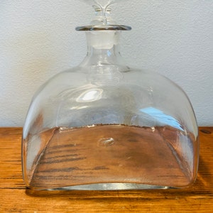 Vintage Blenko Colonial Williamsburg CW-6 Clear Glass Decanter