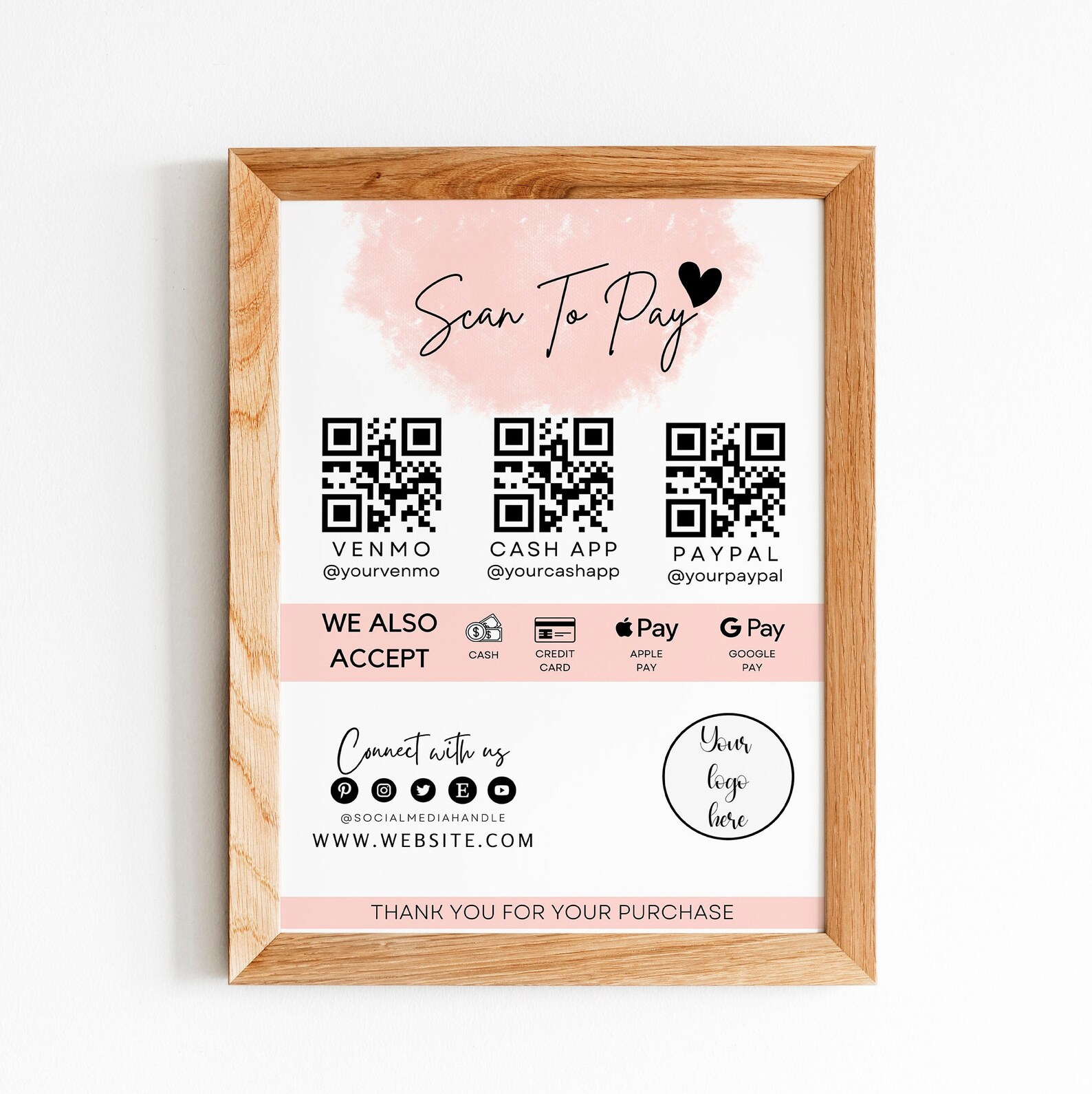Editable Scan Code Editable Qr Payment Sign Template – NUUWI