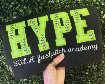 Custom Softball Crewneck Sweatshirt, Personalized Fastpitch Team Spirit Wear