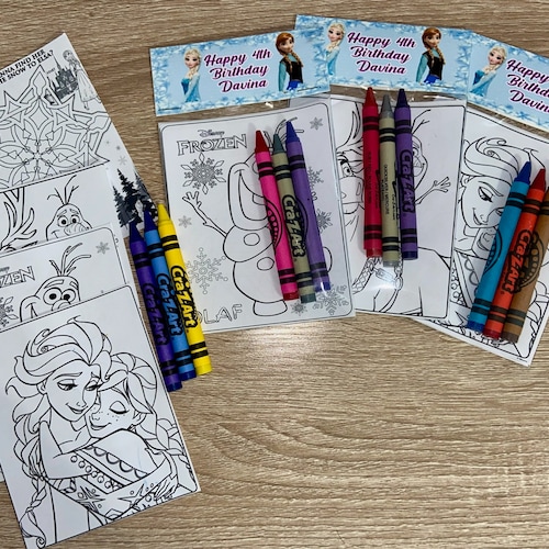 Frozen Coloring Pages Frozen Party Favors Frozen Birthday - Etsy