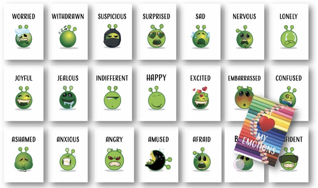 Emotions Card Deck for Kids Ready for Commercial or Athome Etsy Ireland