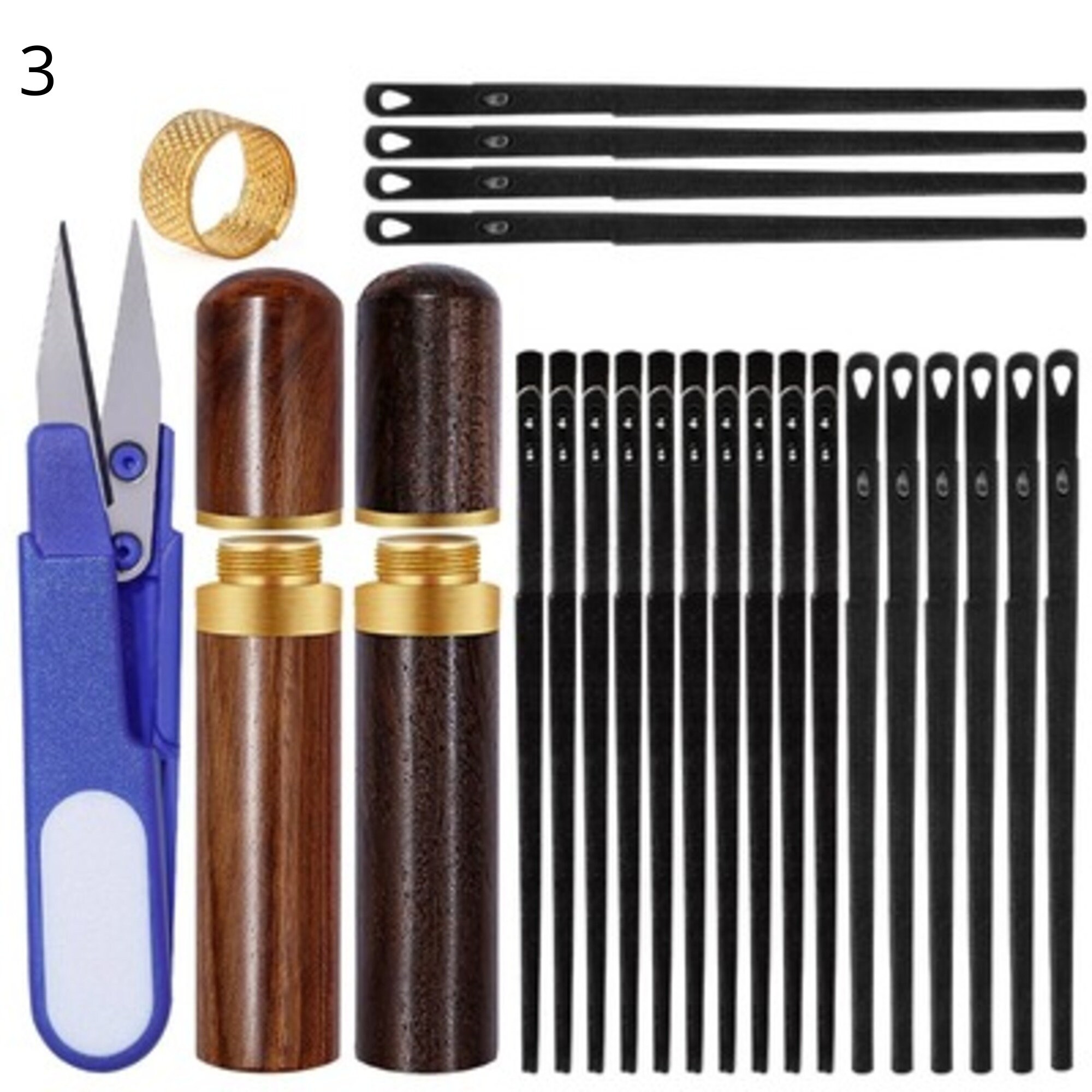 Flat Lace Needle Set Single & Double Hole Needle Kit Hook Etsy