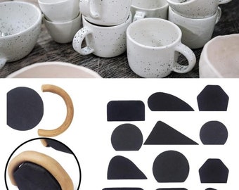 12pcs Cup Handle Molds/Moulds | Pottery Clay Ceramic Coffee/Teapot/Mug Handle Shaper