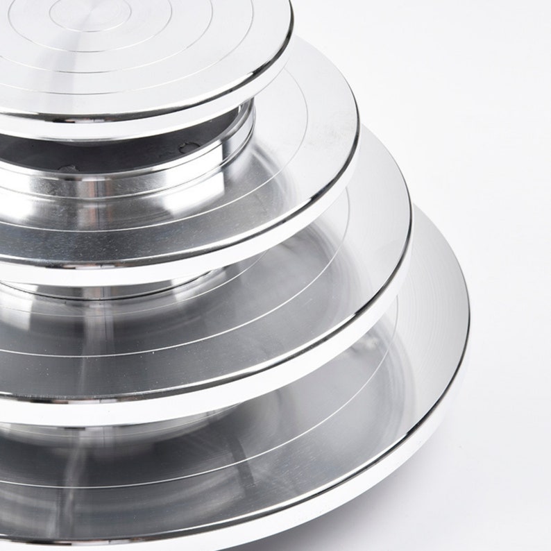11/15/20/25/30cm Double Sided Turntable Rotating Aluminum Wheel for Ceramics, Sculpting, Clay, Pottery 5 sizes image 4