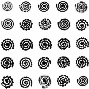 Stanzform Rahmen Blumen Spirale (23 Designs) | Kartenherstellung, Scrapbook, Schablone, Emboss