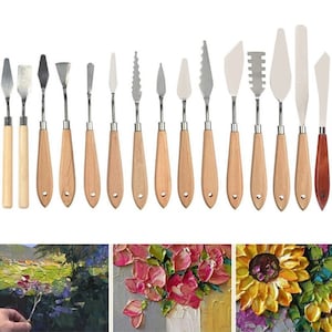 Palette/Painting/Mixing Knives | Oil Painting, Canvas Painting, Pigments, Texture