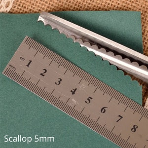 Ciseaux professionnels zigzag/pétoncles 3-18 mm Ciseaux cuir/tissu Cisailles à cranter Scallop 5mm