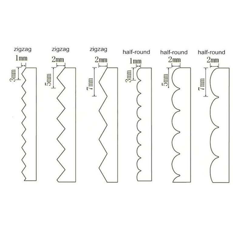 Ciseaux professionnels zigzag/pétoncles 3-18 mm Ciseaux cuir/tissu Cisailles à cranter image 2