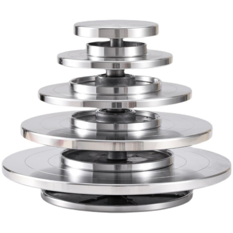 11/15/20/25/30cm Double Sided Turntable Rotating Aluminum Wheel for Ceramics, Sculpting, Clay, Pottery 5 sizes image 2