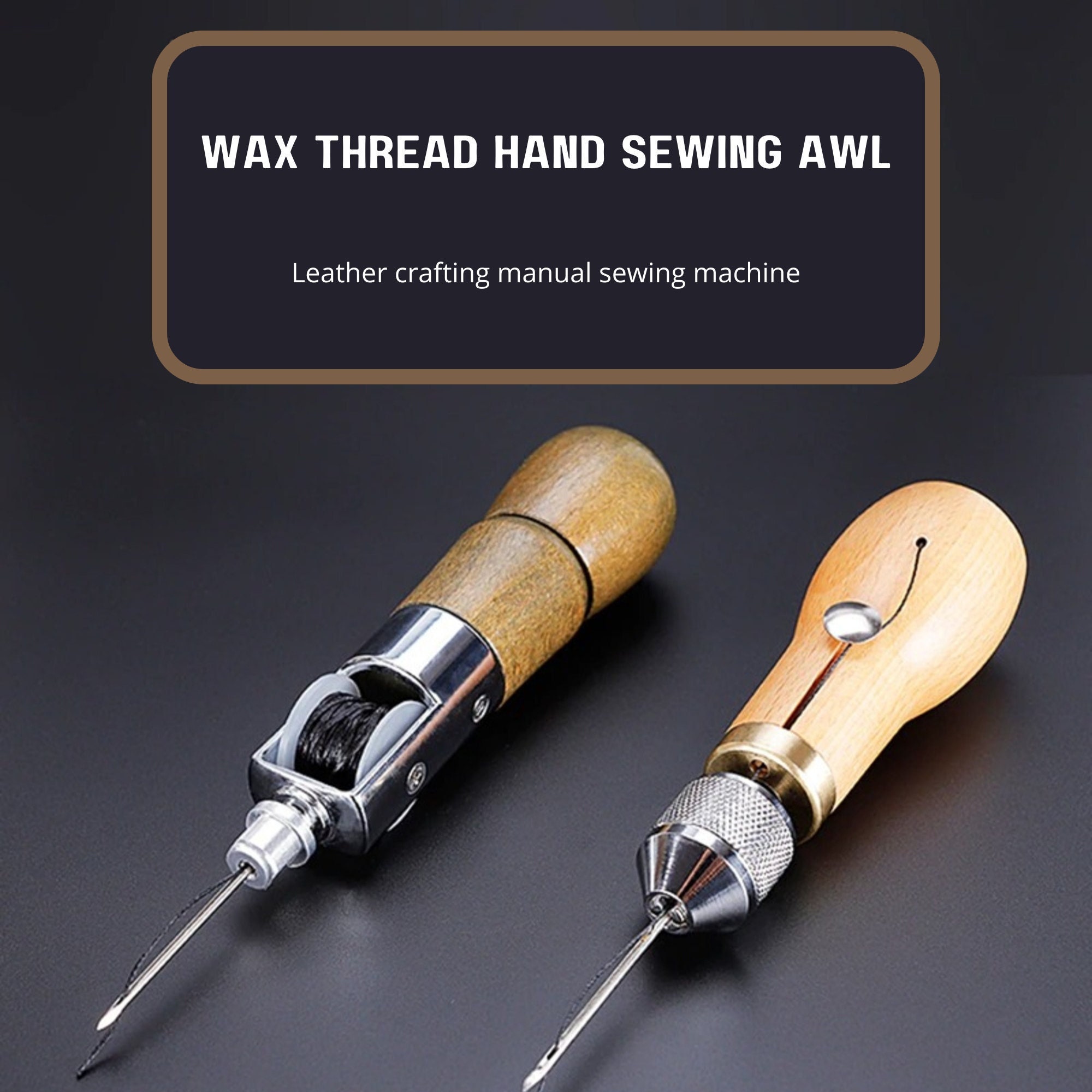 Wooden Handle Sewing Awl Hand Stitching For DIY Leather Bracelet Jewel –  LightningStore