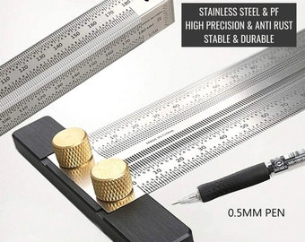 SOESFOUFU 72-Inch T-Shape Marking Ruler – Detachable Head & Screw, Precision Woodworking & Drafting Tool For Engineers, Architects & Hobbyists