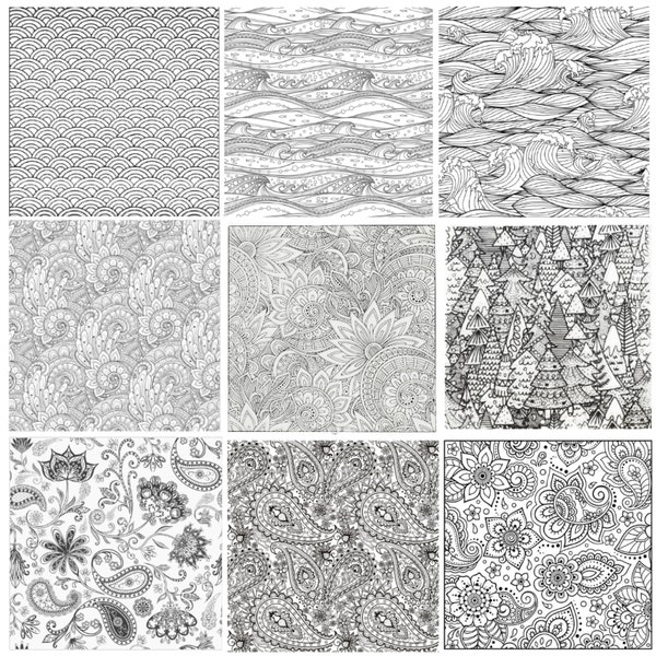 22 Designs Texture Stamp Mat | Emboss Sheets for Polymer Clay, Pottery, Ceramic, Jewelry