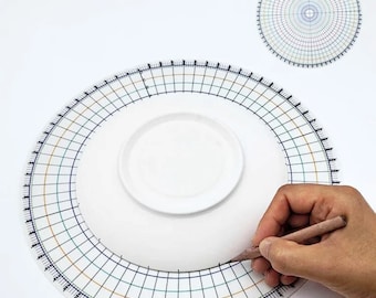 26cm 360 Degrees Pottery Divider Marking Tool | Circular Symmetry Pad