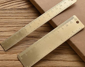 Brass Measuring Tools - 6/12/15/18cm Rulers, Protractor, Right Angle, Acute Angle
