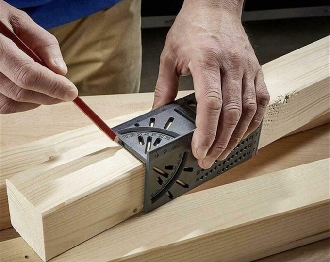 Multifunctional Woodworking Three Dimensional Positioning Ruler | Carpenter's 3D Marking Ruler | Woodcraft Measuring Tool