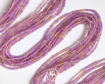 Champagne purple baya, 110 cm, African baya, Bine bine, waist beads without clasp, waistbead, baya in France