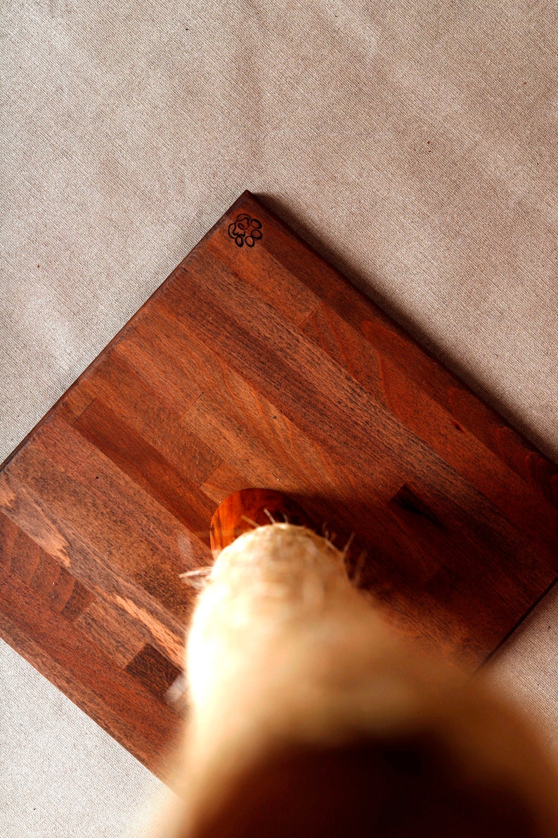 Natural Wood Cat Scratcher Cat Tree Cat Scratching Post Etsy