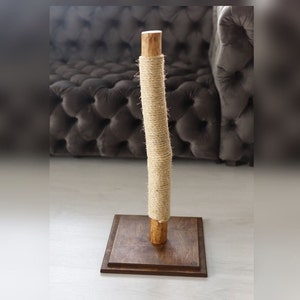 Cat woden scratching post - Cat scratching tree - Natural cat tree - Cat scratching post wood - Cat furniture - Sisal Post - Eco