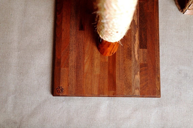 Natural Wood Cat Scratcher Cat Tree Cat Scratching Post Etsy