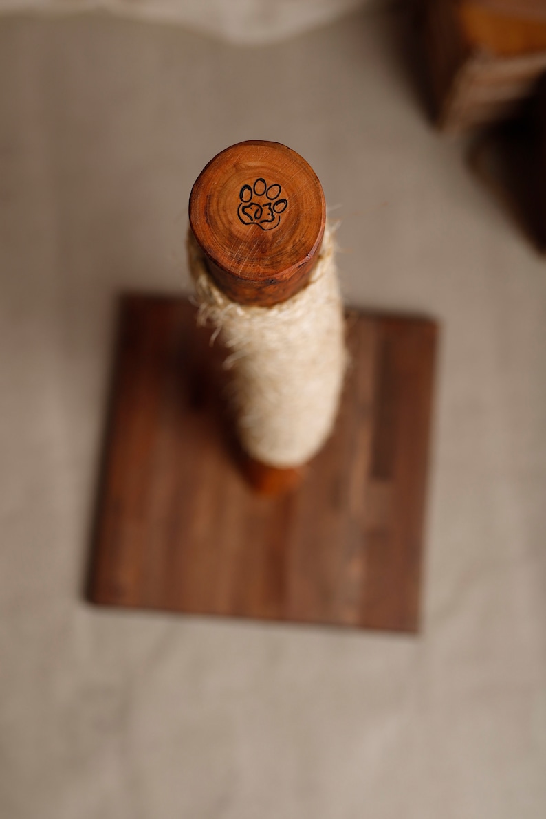 Natural Wood Cat Scratcher Cat Tree Cat Scratching Post Etsy