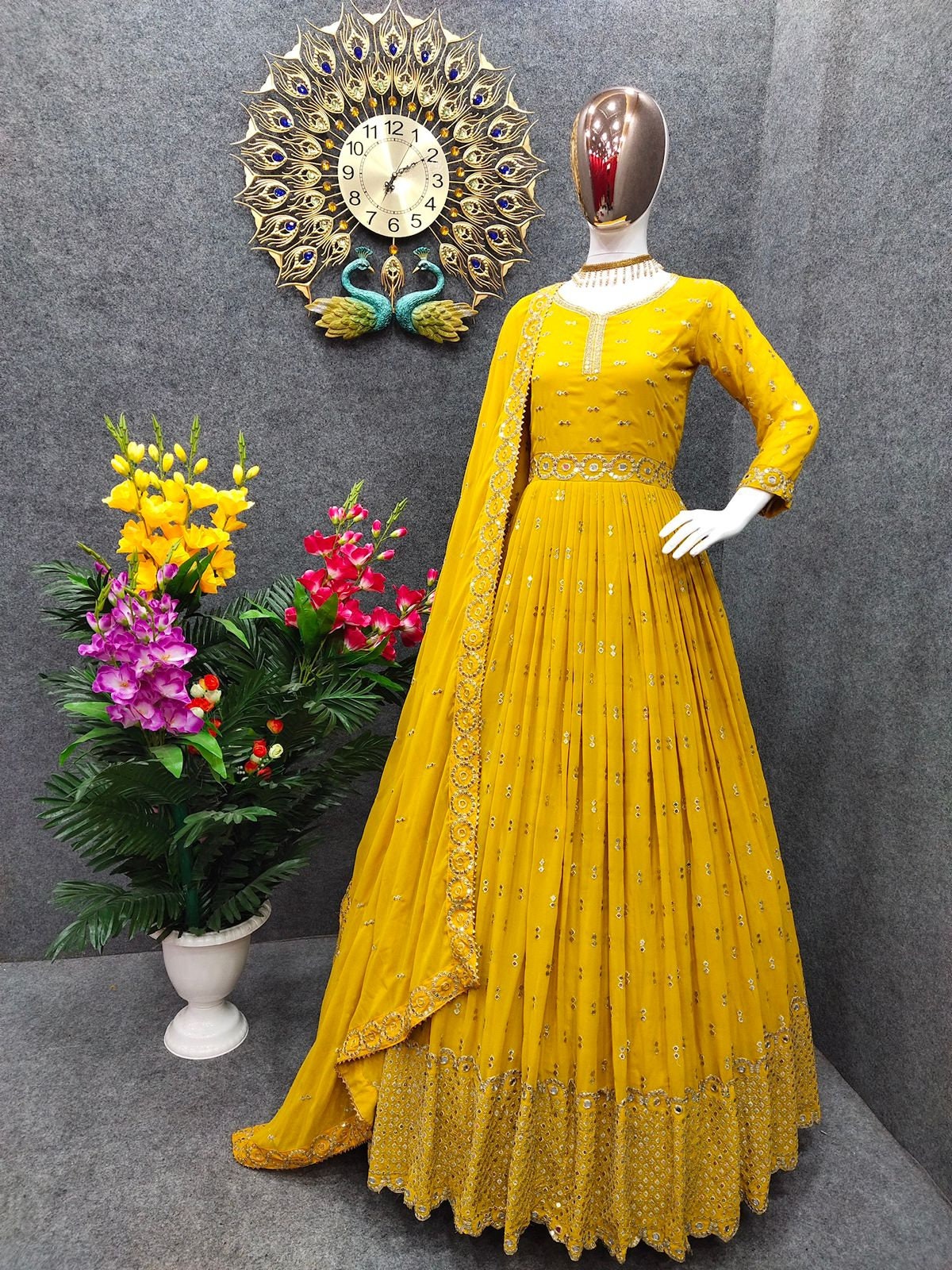 yellow frock suit