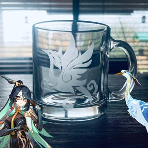 Xianyun Cloud Retainer Constellation Genshin Impact Etched Glass Mug