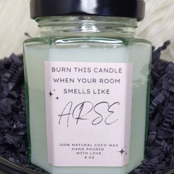 Smells like Arse scented homemade humour funny rude candle