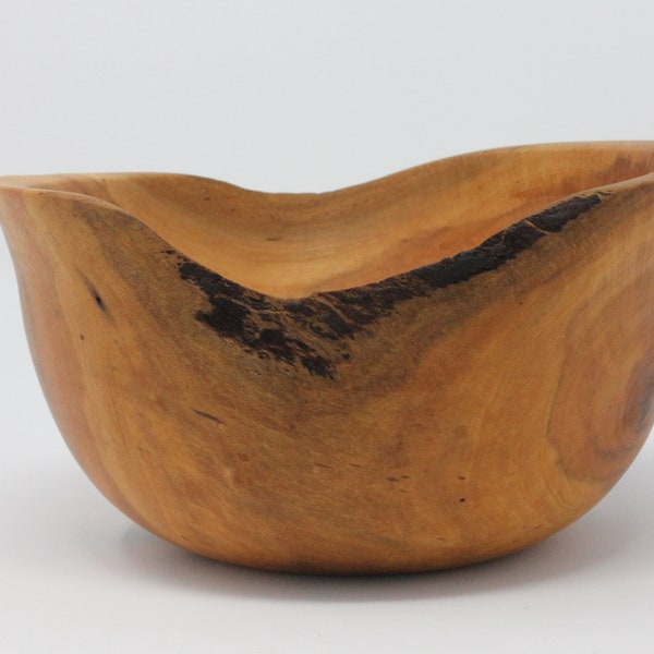 Hand turned small wood bowl rustic decorative bowl