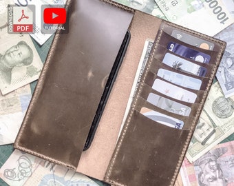 Patrón de funda de teléfono de cuero, plantilla de funda de teléfono de cuero, PDF de funda de teléfono de cuero, tutorial de vídeo de bricolaje gratuito