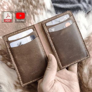 Leder Brieftasche Muster, Leder Brieftasche Vorlage, Leder Brieftasche Pdf, Kostenlose DIY Video Anleitung