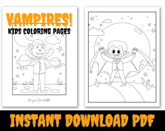 Kids Vampire Coloring Pages  20 Kids Halloween Coloring