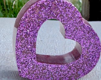 3-D Pink Resin Hearts