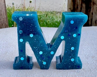 Resin Letter M Handcrafted Decor