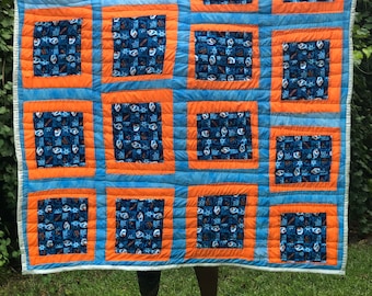 OLAf  baby Quilt/Throw, Handsewn Quilt, Cotton Quilt, Quilted Tapestry, Gee’s Bend Quilt,