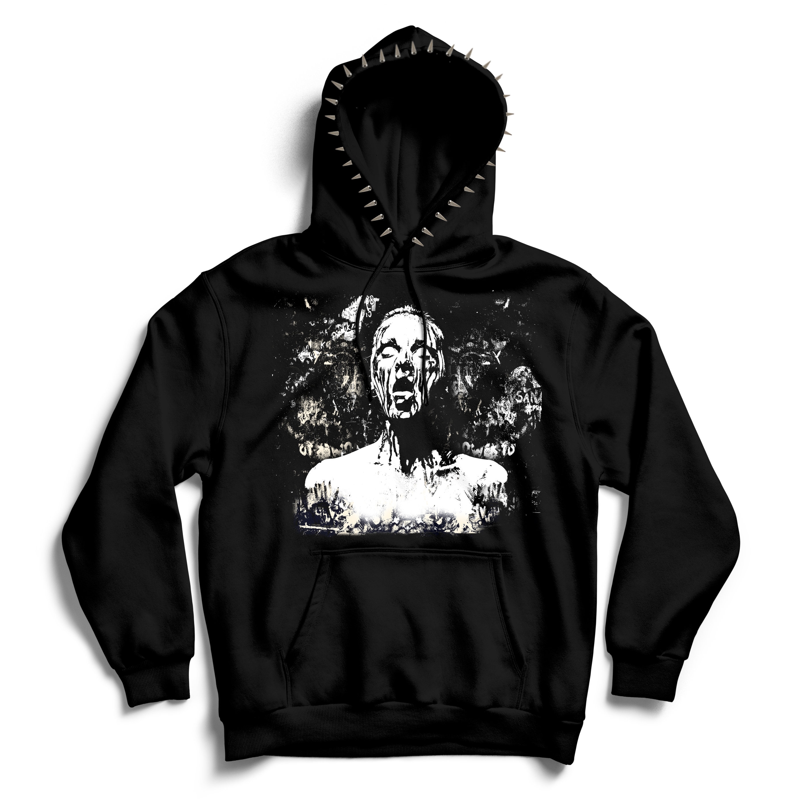 Metal spiked hoodie 2025
