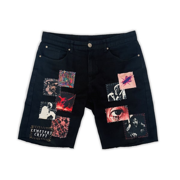 Horror Denim Shorts