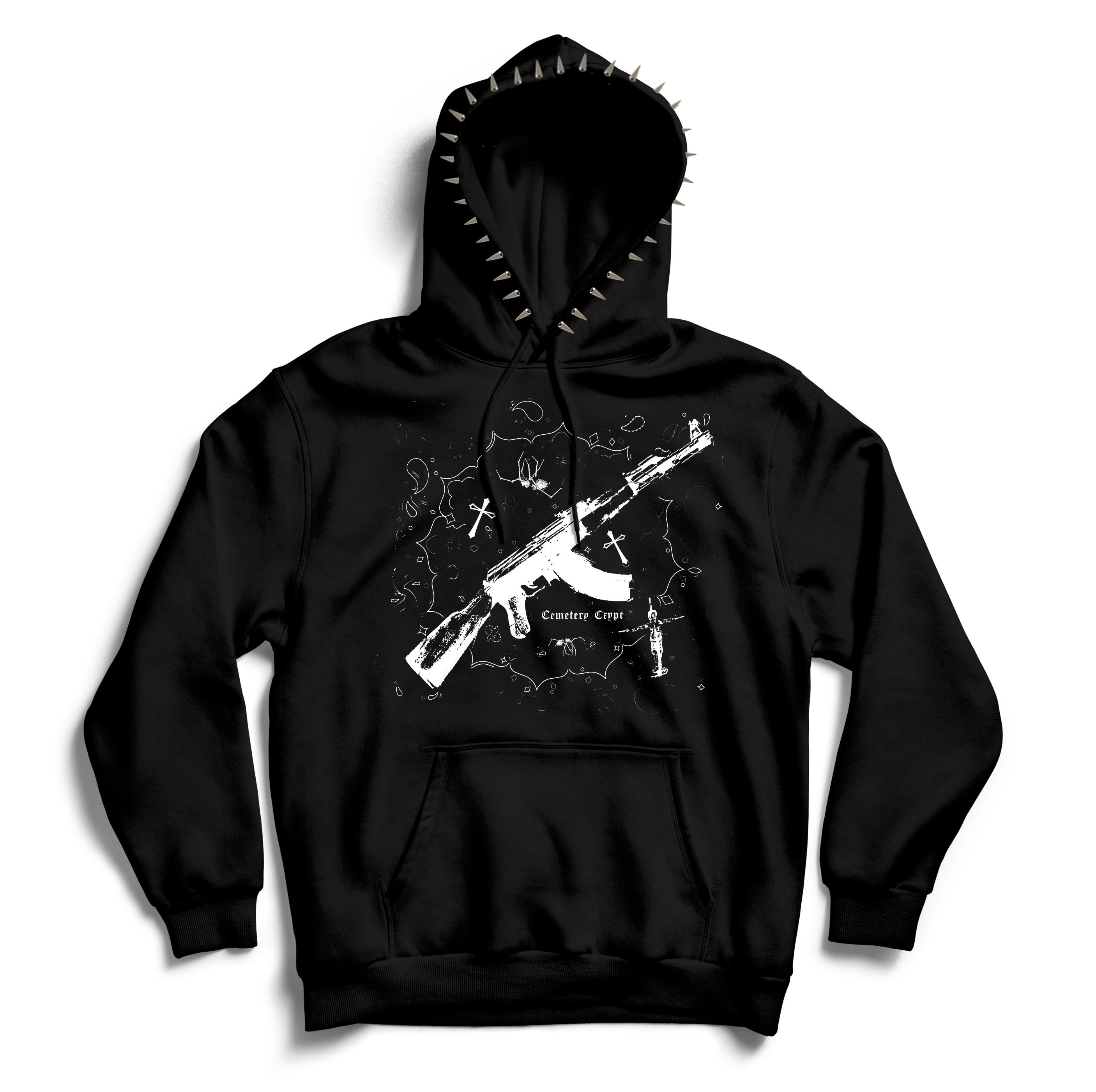 AK Spiked Hoodie - Etsy