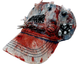 【SURGERY】surgery clover patched denim cap (2colors) surgery clover patched denim cap 'blue'