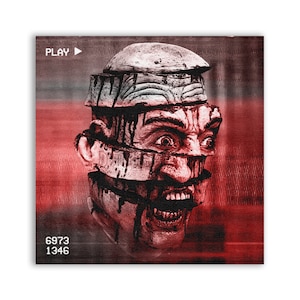 VHS Scheiben Gesicht Aufnäher