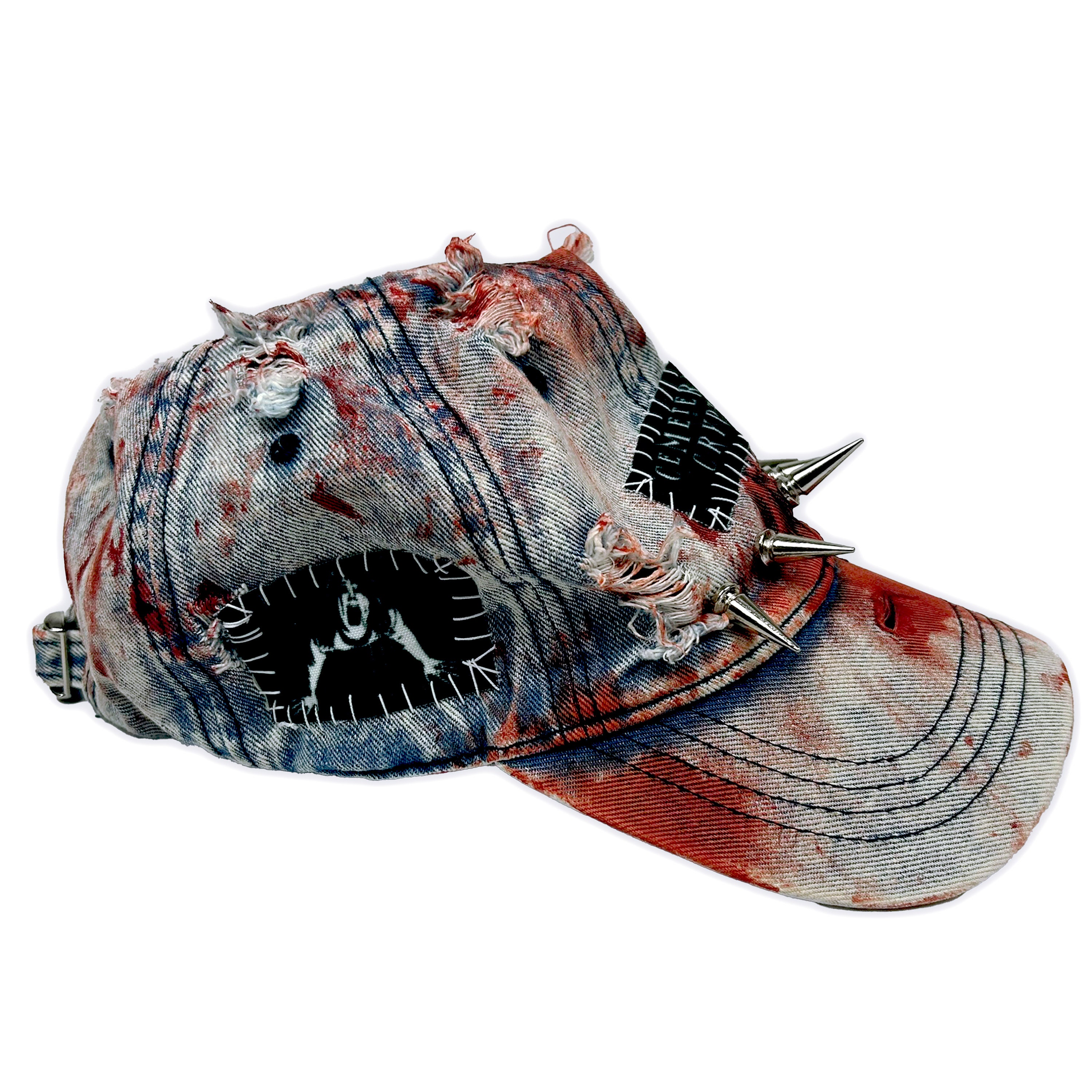 【SURGERY】surgery clover patched denim cap (2colors) surgery clover patched denim cap 'blue'