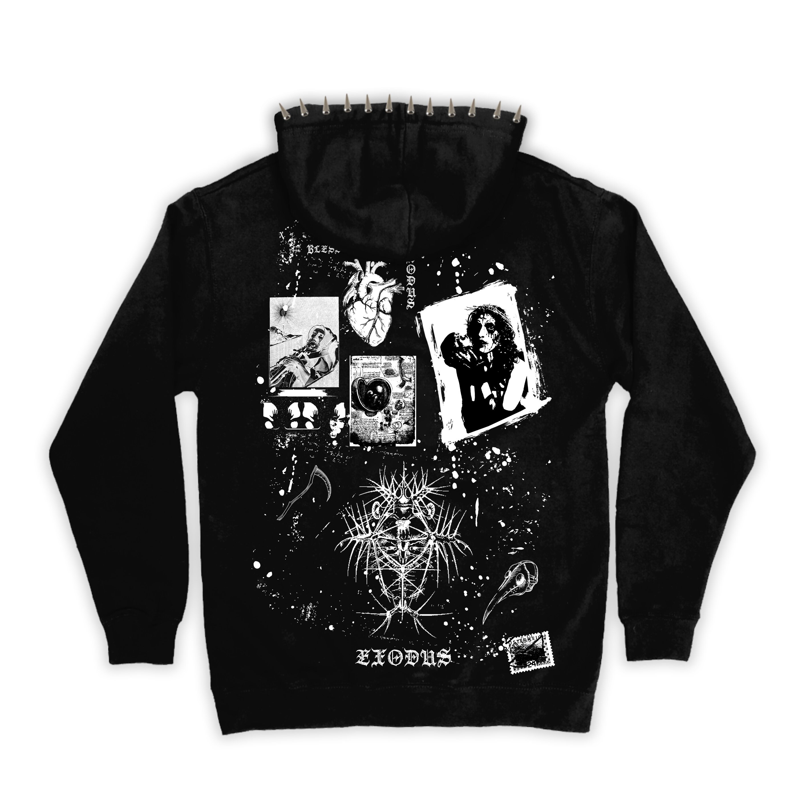 デッドストック!! RE⚡︎AL DEEDS LOGO HOODIE Exodus Spiked Hoodie - Etsy