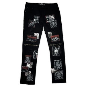 Jeans denim con cerniera Headstone