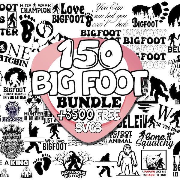 Bigfoot Svg | Big Foot Png | Sasquatch Svg | Bigfoot Sign | Bigfoot Sticker | Camping Svg | Mountains Svg | Mountain Svg