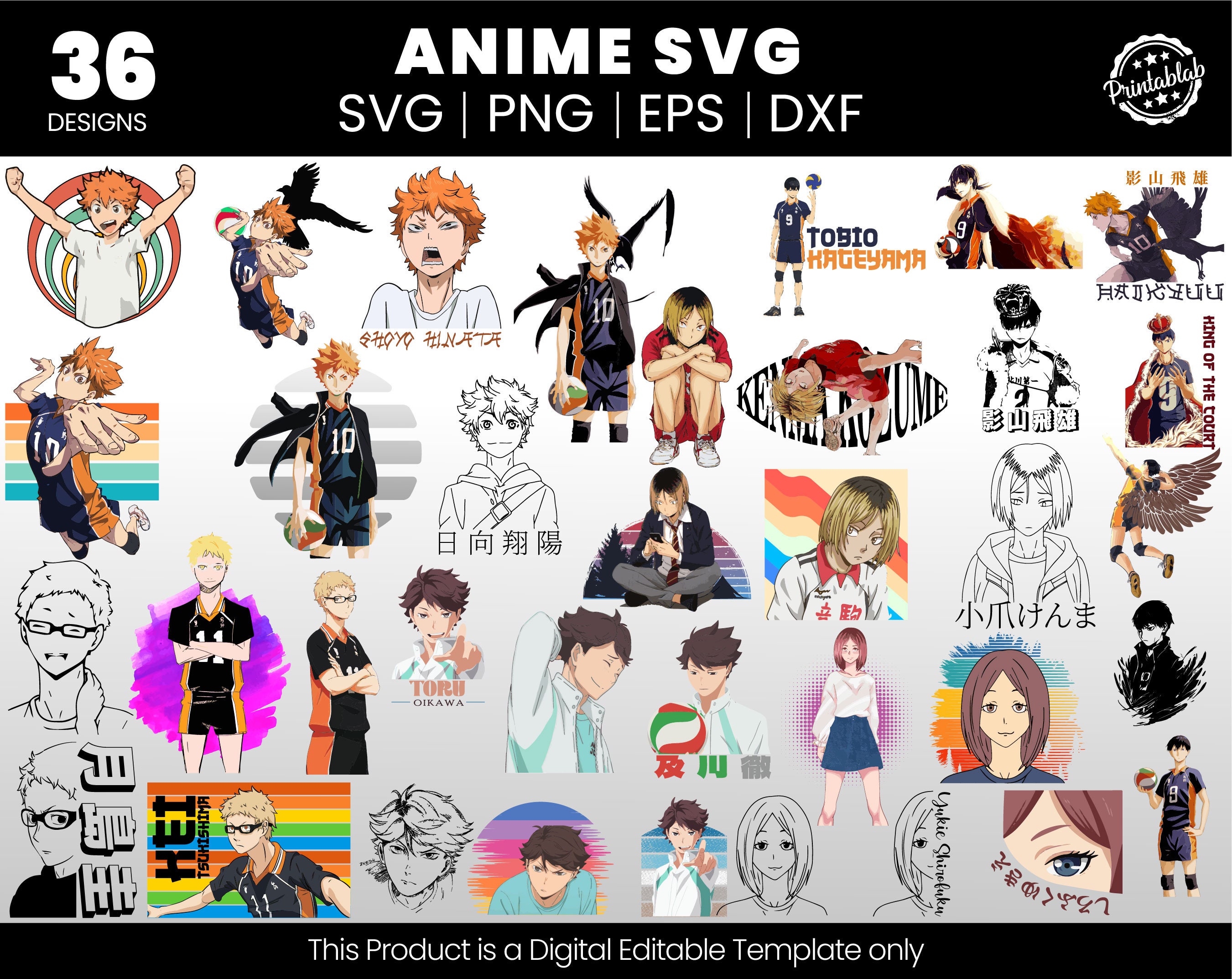 Haikyuu Svg, Anime Svg, Manga Svg, Japanese Svg, Anime Lover Svg, file